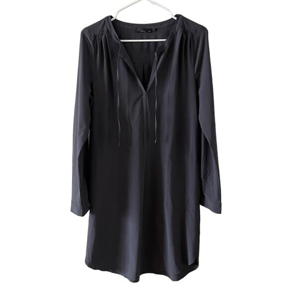 PrAna Long Roll Tab Sleeve Shirt Dress Dark Gray Womens Size Medium - Picture 1 of 9